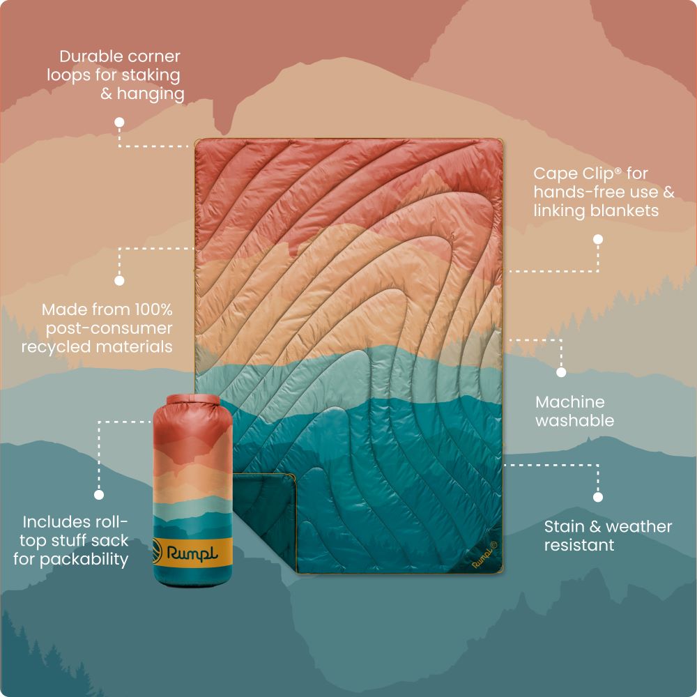 Rumpl Original Puffy Blanket - Rocky Mountain Sunset Fade Original Puffy Blanket - Rocky Mountain Sunset Fade | Rumpl Blankets