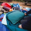 Rumpl The Camp Pillow - Cascade Fade The Adjustable Camp Pillow | Rumpl Blankets & Gear Camp Pillow