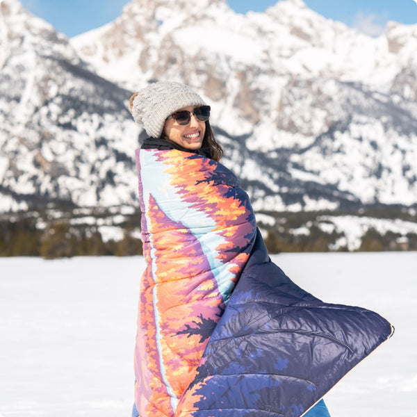 Rumpl Original Puffy Blanket - Grand Teton National Park Grand Teton National Park Blanket | Rumpl Original Puffy Blanket Printed Original