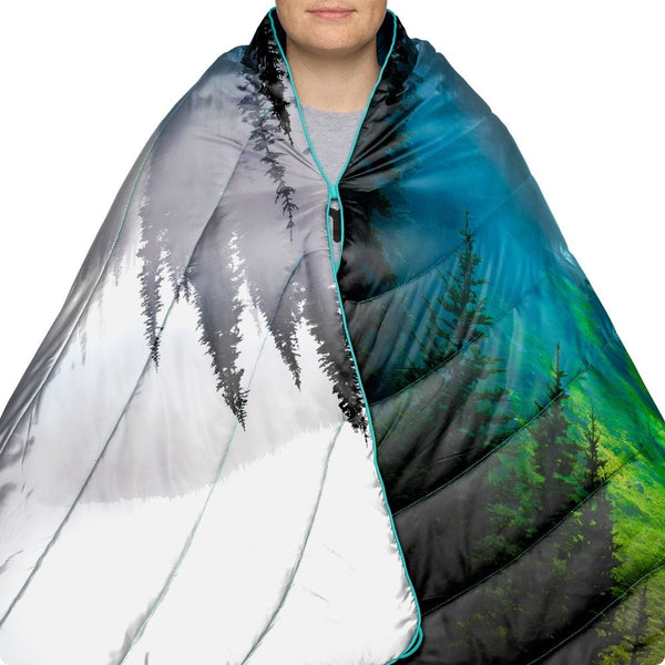 Rumpl Original Puffy Blanket - Olympic Fog Original Puffy Blanket - Olympic Fog | Rumpl Blankets for Everywhere Printed Original