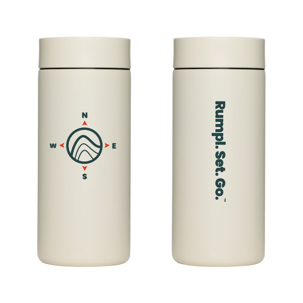 Rumpl MiiR® 12oz 360 Travel Tumbler Compass Rose - Sandstone 360 Traveler 12Oz - Sandstone White | Rumpl Outdoor Blankets & Gear Travel Tumbler