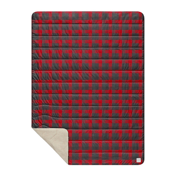 Flannel Sherpa Blanket - Buffalo Plaid